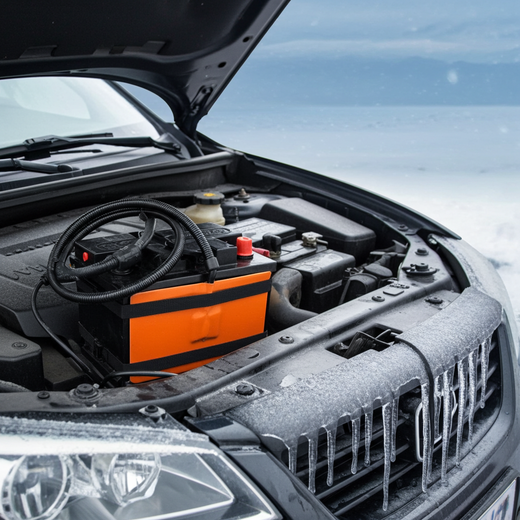 Calix akun lämmitin autossa